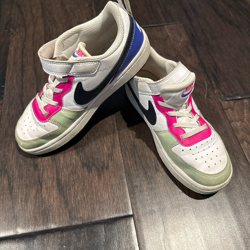 Nike Kids' White and Pink Sneakers